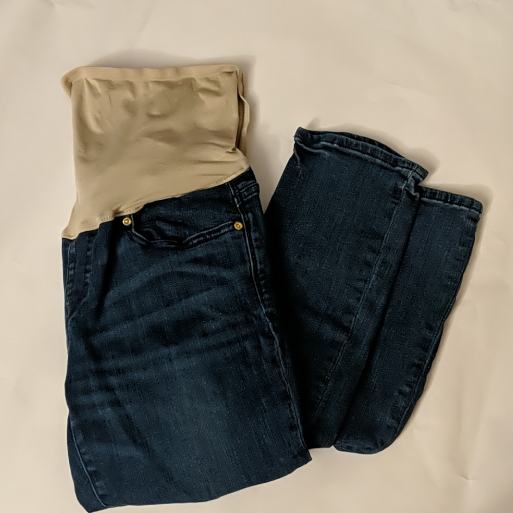 Women's Skinny Maternity Jeans in Dark Blue